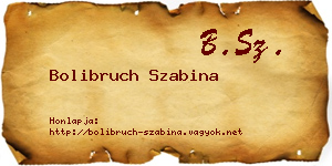 Bolibruch Szabina névjegykártya